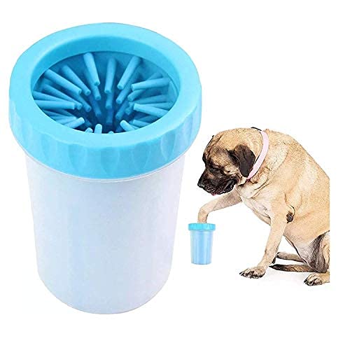 Dog Trust Dog Grooming Foot/Paw Washing Cup, Pet Paw Cleaner, Portable Dog Washer With Feet Soft Silicone Bristles Small Medium 