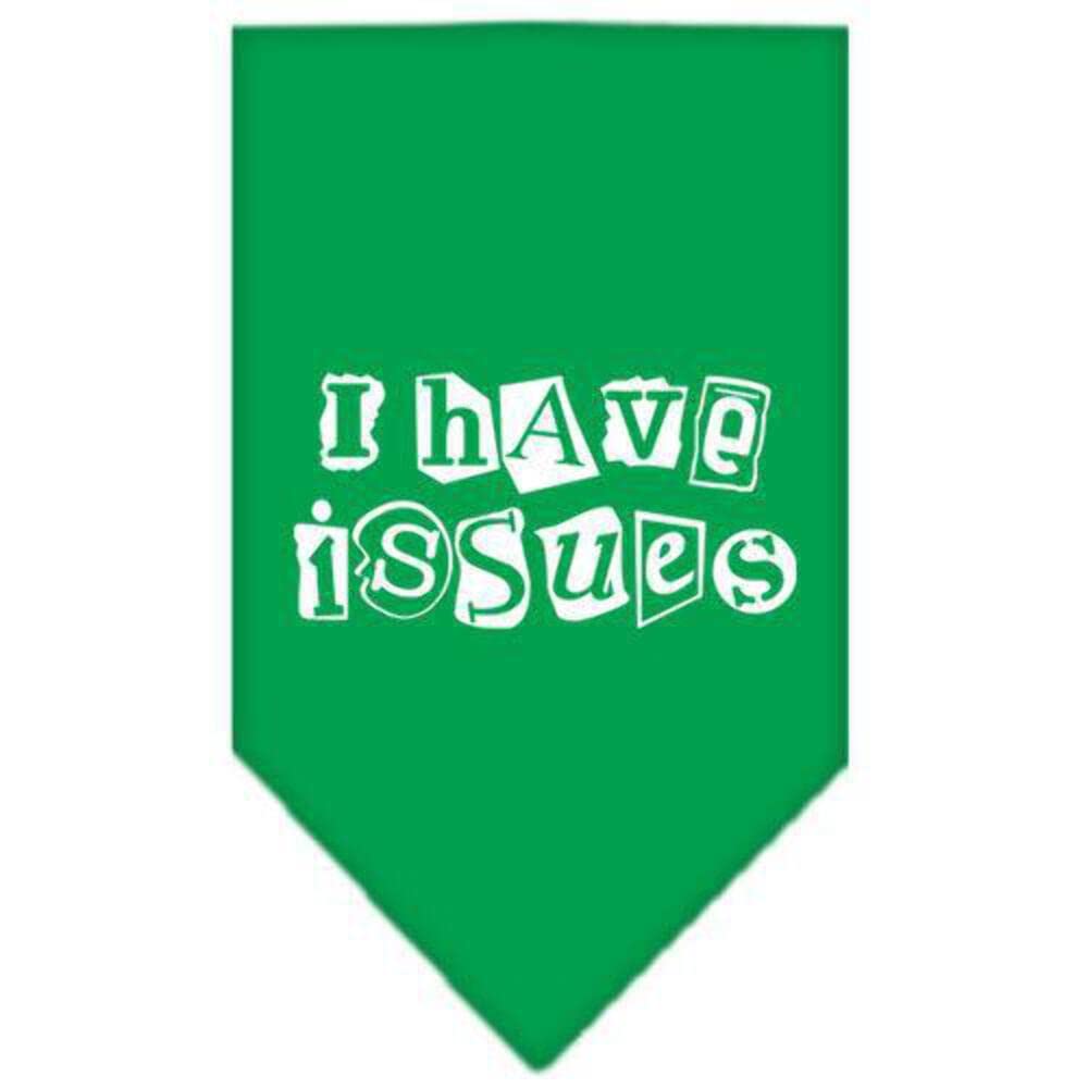 Mirage Pet Products I Have Issues Screen Print Bandana for Pets, Large, Light Pink