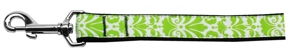 Mirage Pet Products Damask Nylon Dog Leash, Lime Green, 6'