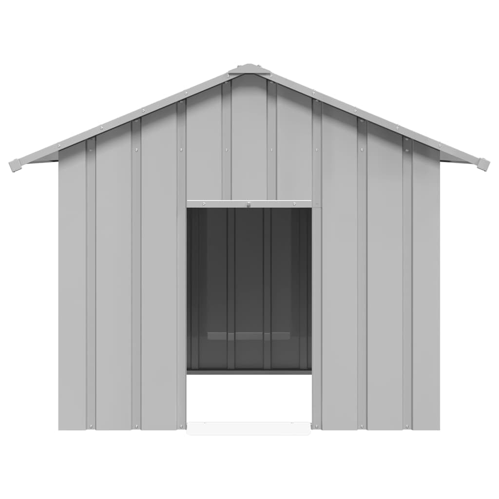 vidaXL Dog House Grey Galvanized steel 51.6 x 39.8 x 40.2 in Dog House