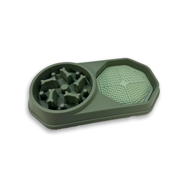Conziv 2In1 Pet Slow Feeder Station Interactive Dog Maze Bowl And Silicone Lick Mat Combo For Anxiety Relief And Healthy Diges