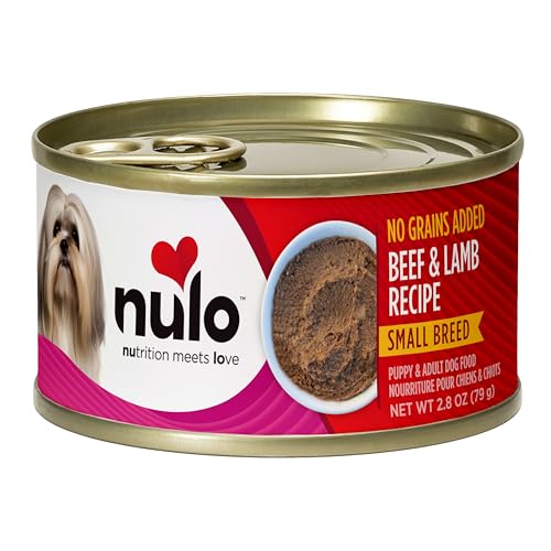 Nulo Grain-Free Small Breed Wet Canned Puppy & Dog Food, Beef and Lamb 2.8 Ounce, 12 Cans