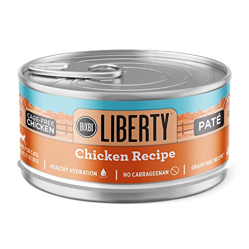BIXBI Liberty Wet Cat Food Pat Variety Pack Featuring Chicken Recipe & Tuna Recipe - (2.75 Ounce Cans, Case of 12)