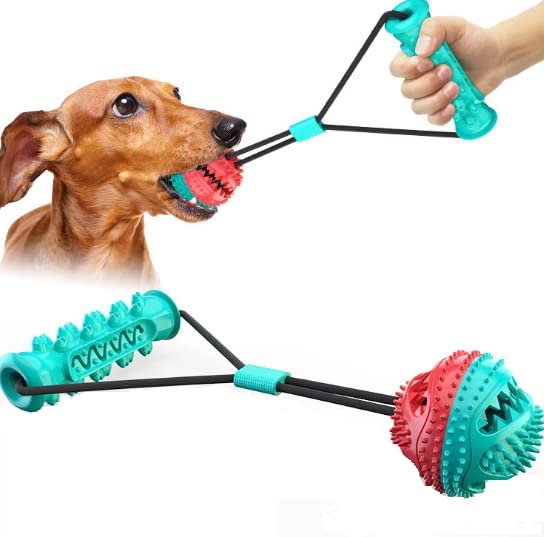 Pups&Pets Dog Rope Toy Teething Toy Chew Toy  Durable Treat Dispenser, Tug Of War, Training Toy, Teeth Cleaning Ball, Interacti