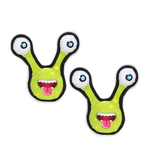 Tuffy - World'S Tuffest Soft Dog Toy - Alien Ball Green-2Eyes - Squeakers - Multiple Layers. Made Durable, Strong & Tough. Inter