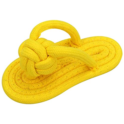 Pups&Pets Durable Dog Toy Bone For Teething Suitable Small And Medium Puppies, Slipper Rope (Color May Vary).
