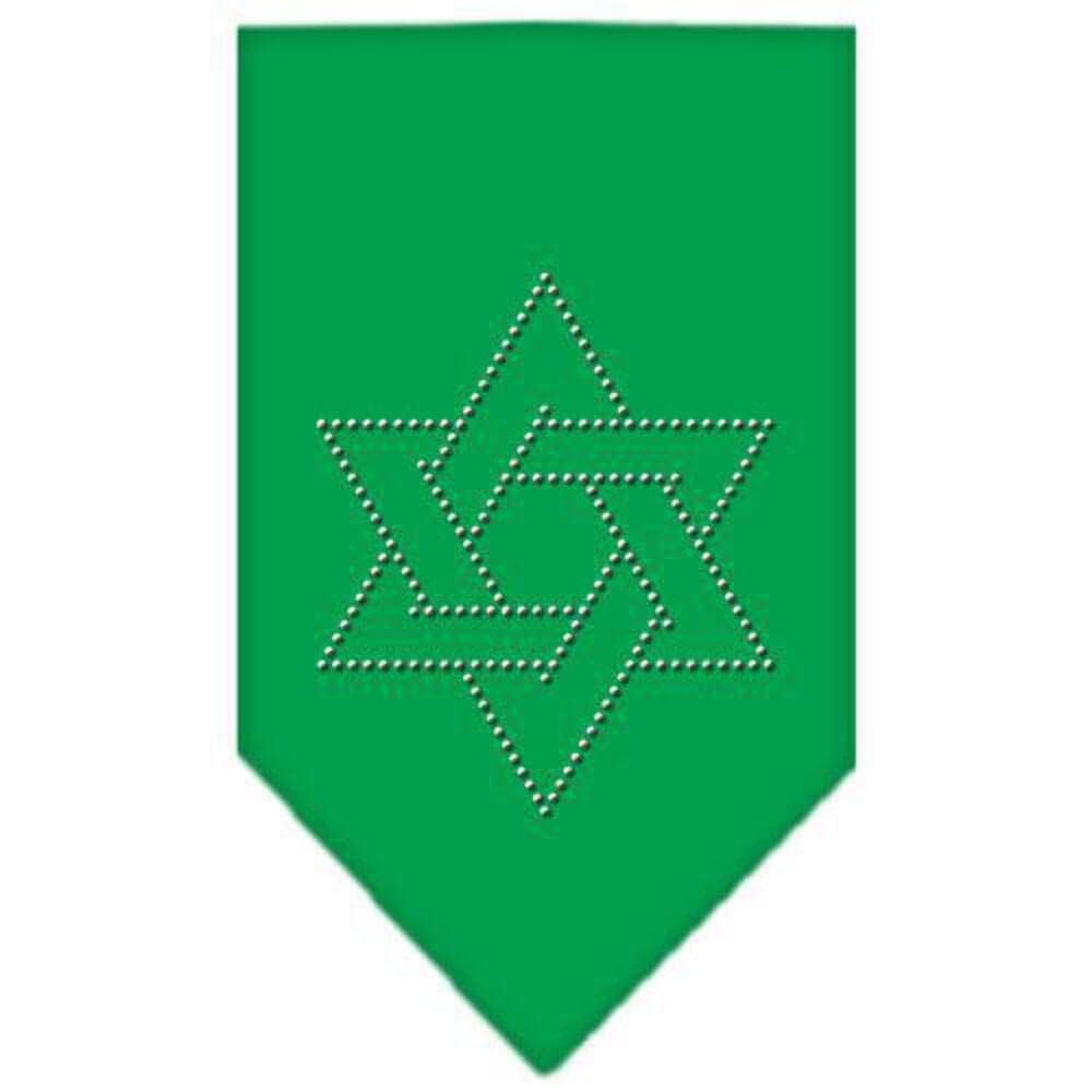 Mirage Pet Products Star of David Rhinestone Bandana, Small, White