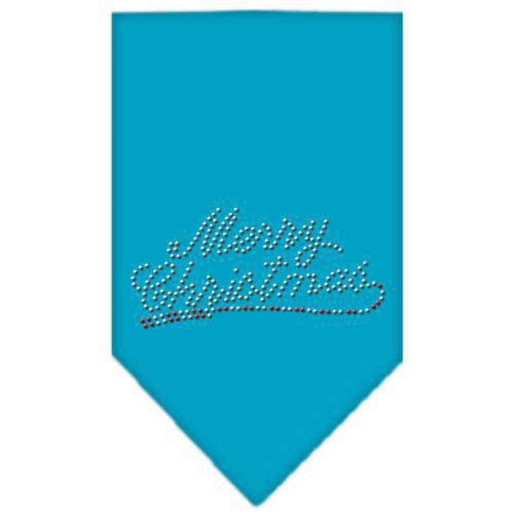 Mirage Pet Products Merry Christmas Rhinestone Bandana, Small, Purple