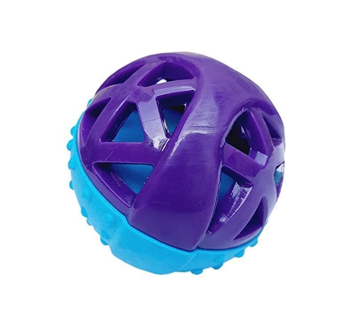 Psk Pet Mart Squeak Ball 3.5 Foam Rubber Puzzle Toy For Dog Toy And Tooth Cleaner (Color May Very)