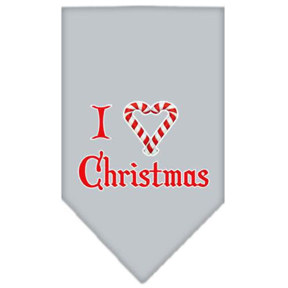 Mirage Pet Products Heart Christmas Screen Print Bandana for Pets, Large, Black