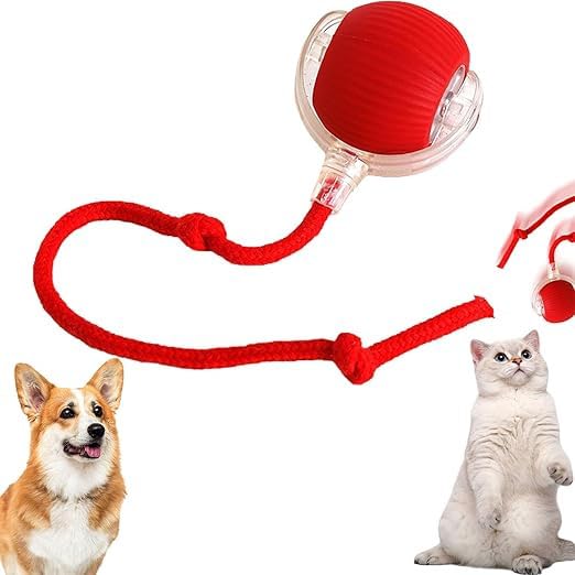 NIYANETAIL Interactive Rolling Ball for Dogs & Cats | Smart Automatic Pet Toy with Tail | Durable & Safe | MotionActivated Chas