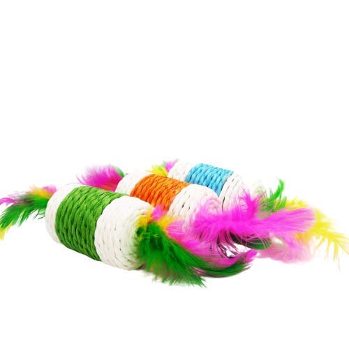 Pet Believe Sisal Rope Candy Toy With Feather Dog/Cat Playing Toy