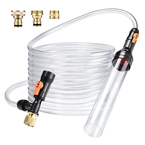 Enomol Gravel Vacuum For Aquarium Water Changer Fish Tank Cleaning Tools,Siphon Universal Quick Pump Aquarium Water Changing (30