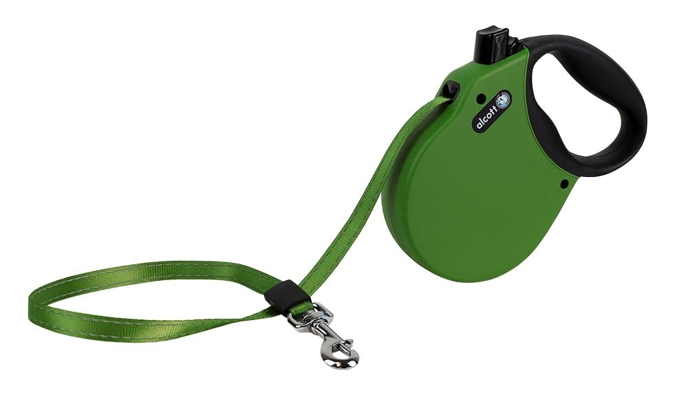 Alcott Adventure Retractable Leash, Medium, Green
