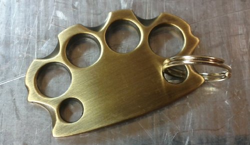 Puppyknucks Pet Id Tag Antique Brass Knuckles - Engraveable (Antique Brass, No Engraving Needed)