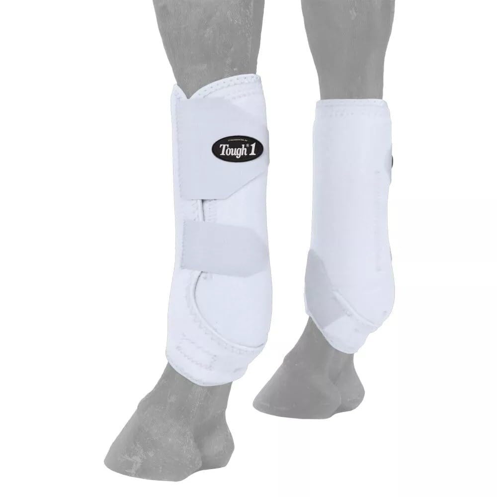 Tough 1 Extreme Vented Sport Boots Set, White, Medium