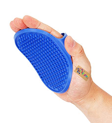 Western Era Grooming Pet Shampoo Round Brush, Soothing Massage Rubber Bristles Curry Comb For Dogs, Cats & Horse Washing, Profes