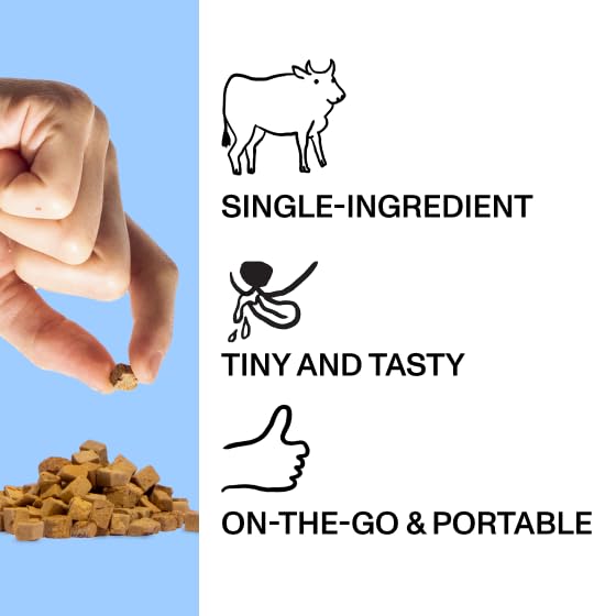 Spot & Tango Beef Dog Training Treats - 100% Beef Liver, Freeze-Dried Dog Snack - Grain & Gluten-Free - for Small, Medium, and L