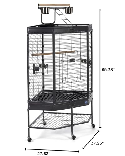 Prevue Pet Products Corner Bird Cage with Playtop
