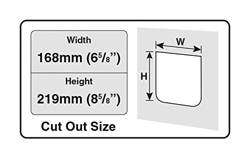 Cat Mate Electromagnetic 4-Way-Locking Cat Flap With 2 Collar Keys - White