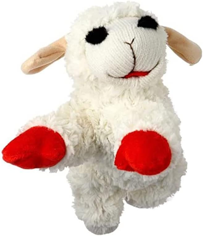 Multipet CLASSIC MEDIA 6-Inch Lamb Chop Dog Toy - Pack of 3, Cotton Blend, Fun Plush Chew Toy for Dogs