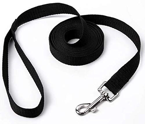 Wzyuan 30Ft Black Color Nylon Pet Leash Training Lead 9M(Black)