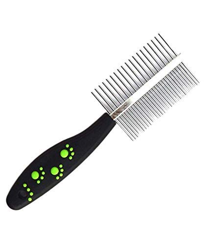 Pet Believe Double Side Needle Deshedding Trimmer Pet Grooming Brush Tool For Cat And Dog For Rake Long Hair (Brown, Medium)