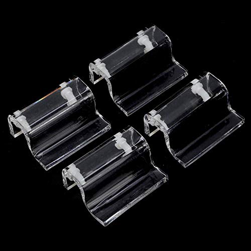 Hffheer 4Pcs Aquarium Lid Clips Acrylic Fish Cover Clip Glass Cover Holder Aquarium Fish Cover Support Clamp Accessory