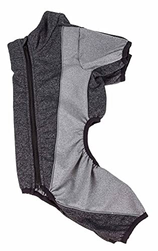 Pet Life ® Active 'Chase Pacer' Mediumweight Breathable Full Body Dog Tracksuit - Performance Fitness And Yoga Dog Clothes Featuring 4-Way-Stretch And Quick-Dry Technology With Reflective Dog Collar