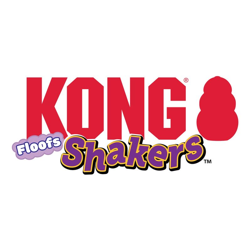 Kong Floofs Shakers - Fluffy Fleece With Squeaker And Faux Leather Legs - Dog Toy (Moose, Medium)
