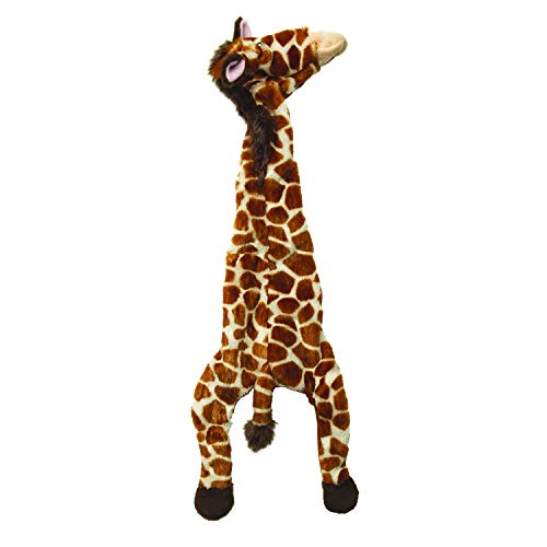 Spot Skinneeez Stuffless Dog Toy With Squeaker | Plush Tug Of War Giraffe Squeak Toy For Small And Large Dog Breeds | Interactive Dog Toy | Large