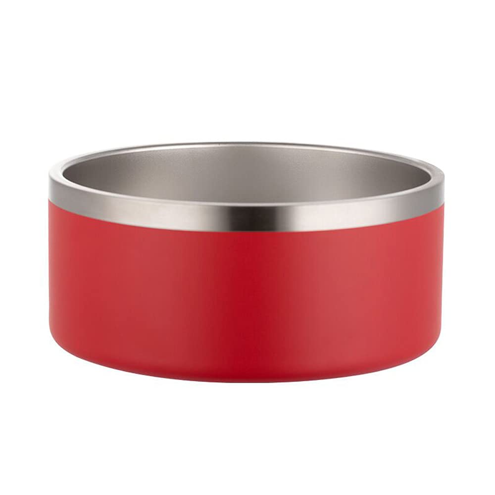 Gteller 32oz 64oz Stainless Steel Double Wall Dog Bowls,BPA Free Non-Slip Pet Dishes,Cat Food&Water Bowl with Rubber Base (32oz,