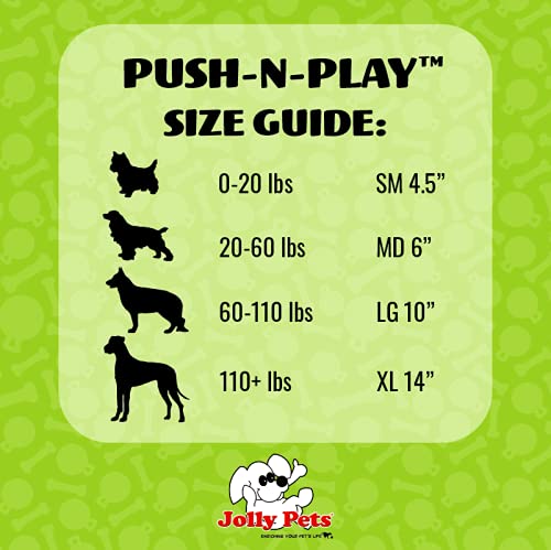 Jolly Pets Push-N-Play Ball Dog Toy, 10 Inches/Large, Purple