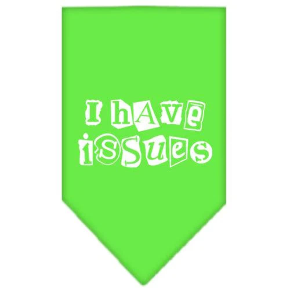 Mirage Pet Products I Have Issues Screen Print Bandana for Pets, Large, Light Pink
