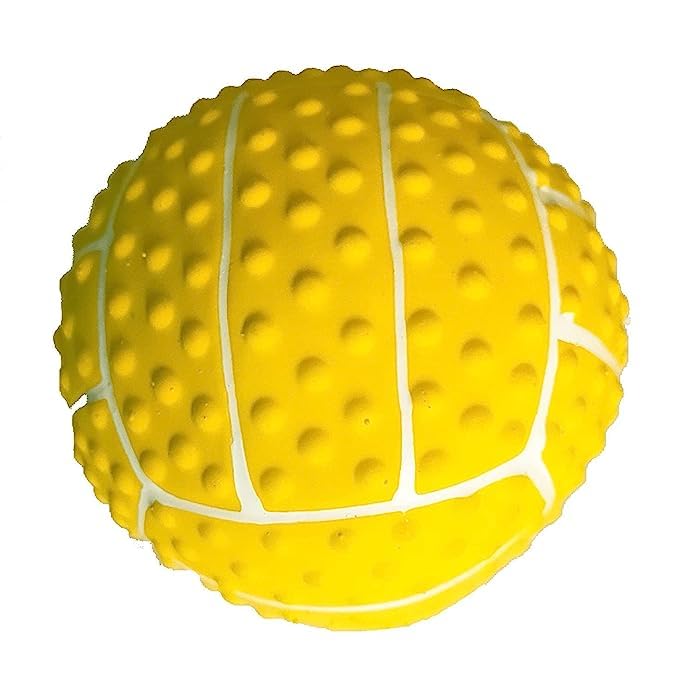 Pups&Pets Natural Latex Rubber Soft Sports Interactive Ball Toy With Squeaky Sound And Water Floating Playing Ball For Puppy, Sm
