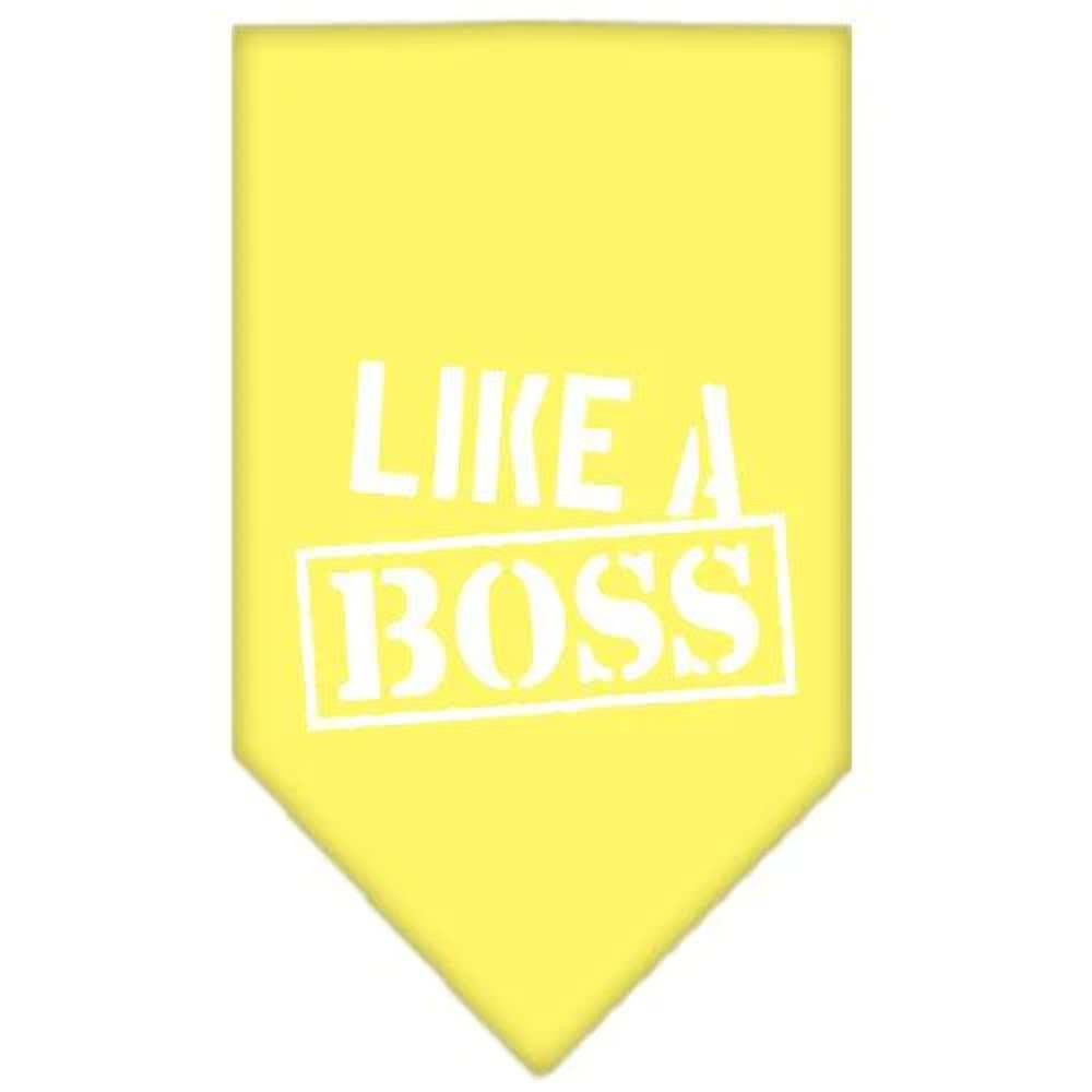 Mirage Pet Products Like a Boss Screen Print Bandana for Pets, Small, Bright Pink