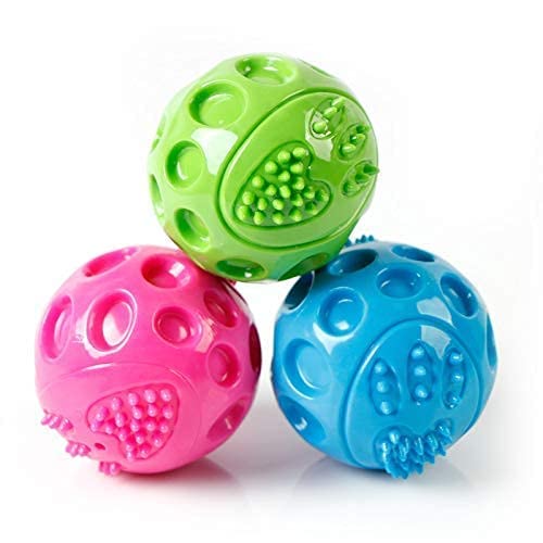 Woofy Musical Rubber Squeeze Ball With Spikes For Small Dogs  (1 Unit)