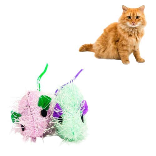 Psk Pet Mart 2Pcs Mouse Plush Toy Interactive Cartoon Pet Funny Toys For Cats Kittens