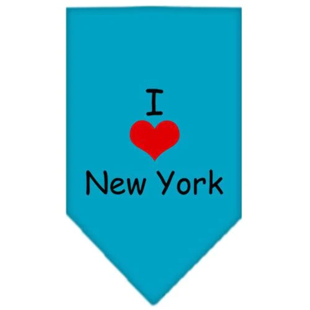 Mirage Pet Products I Heart New York Screen Print Bandana for Pets, Small, Turquoise