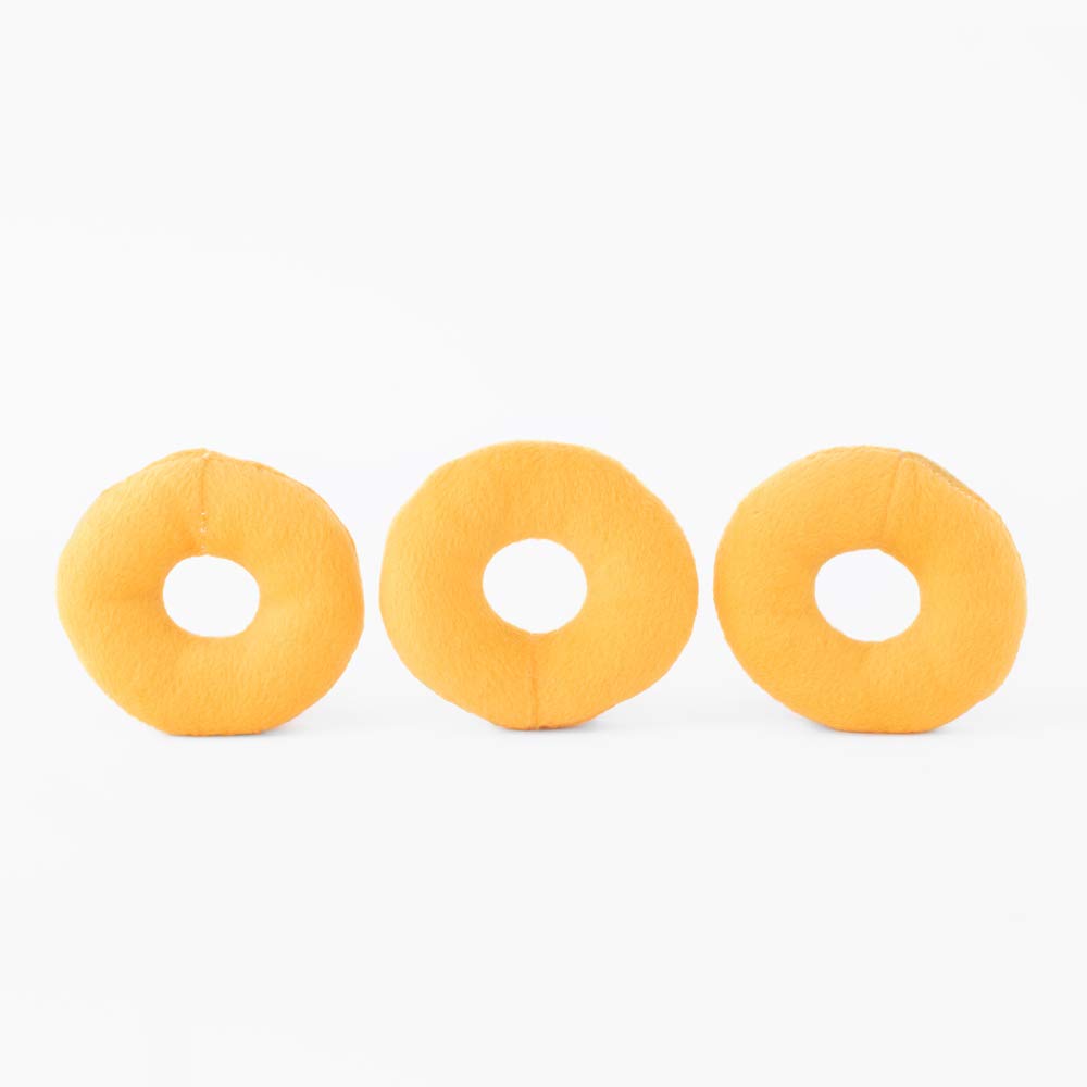 Zippypaws - Holiday Miniz Donutz Squeaky, Interactive, Plush Dog Toys - 3 Pack