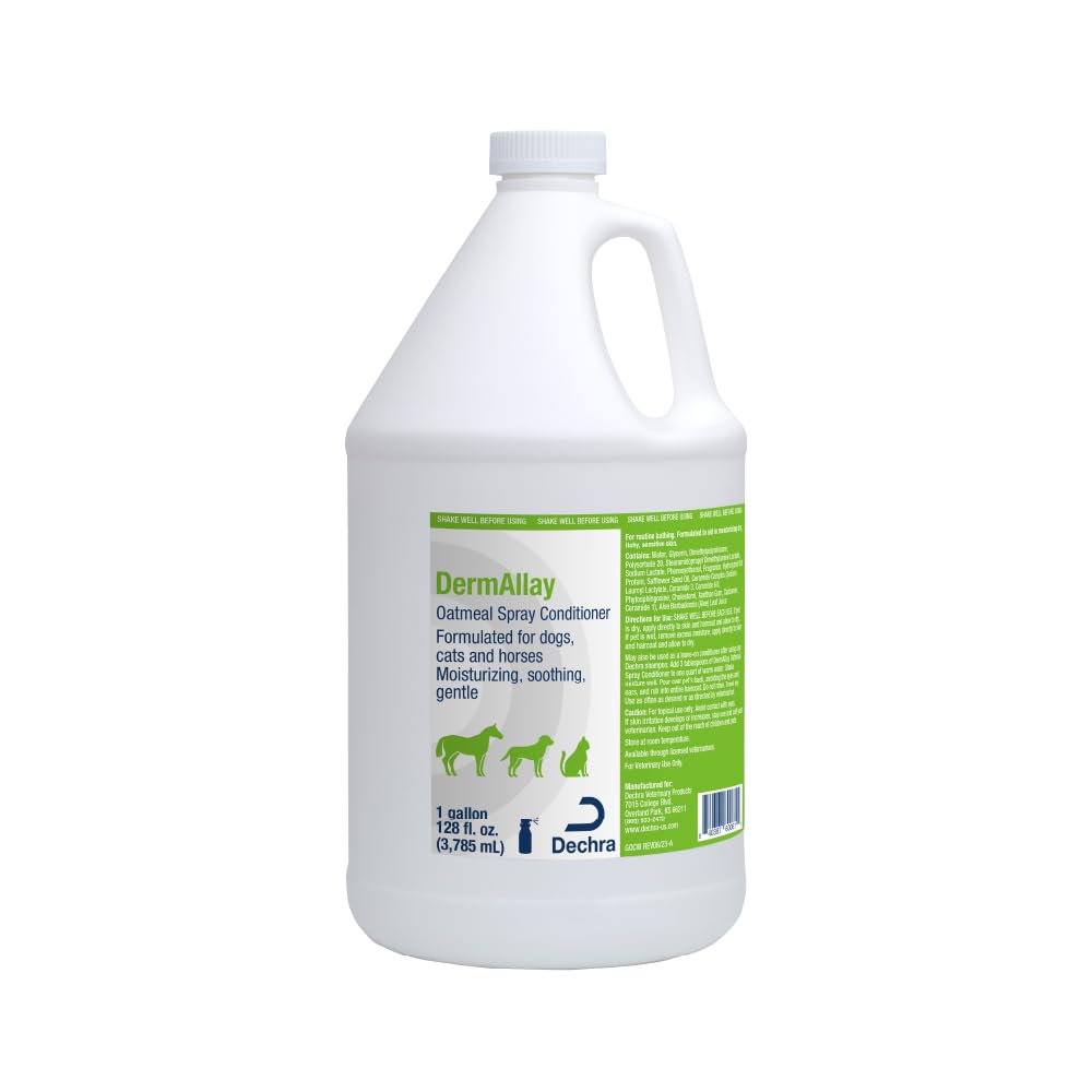DermAllay Oatmeal Spray Conditioner for Dogs, Cats and Horses, 1 Gallon
