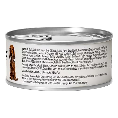 Nulo Grain-Free Duck & Chickpeas Wet Dog Food, 5.5 oz Cans, Pack of 24