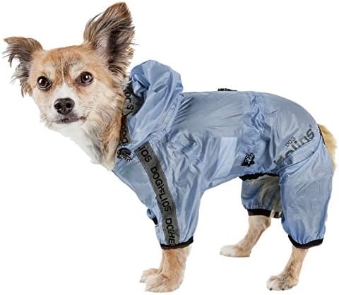 Dog Helios  Torrential Shield Waterproof Multiadjustable Full Bodied Pet Dog Windbreaker Raincoat, Royal Blue  Xlarge
