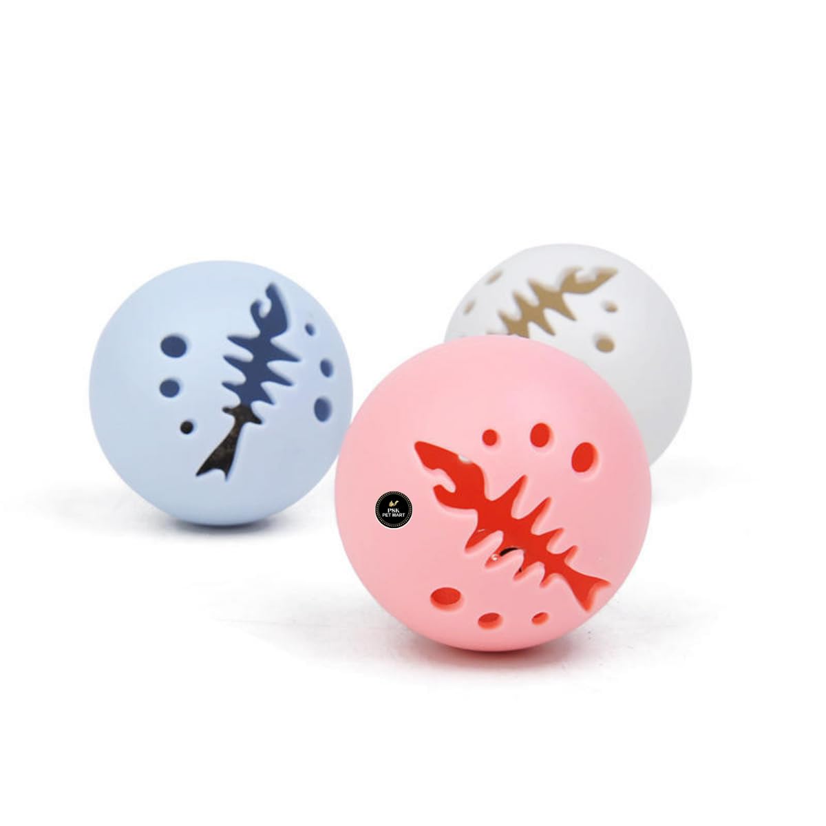 Psk Pet Mart Cat Ball Toy Set | Led Flashing, Catnip Mint & Bell Sound Balls | Ideal For Indoor Chase & Chew Play (Pack Of 3)