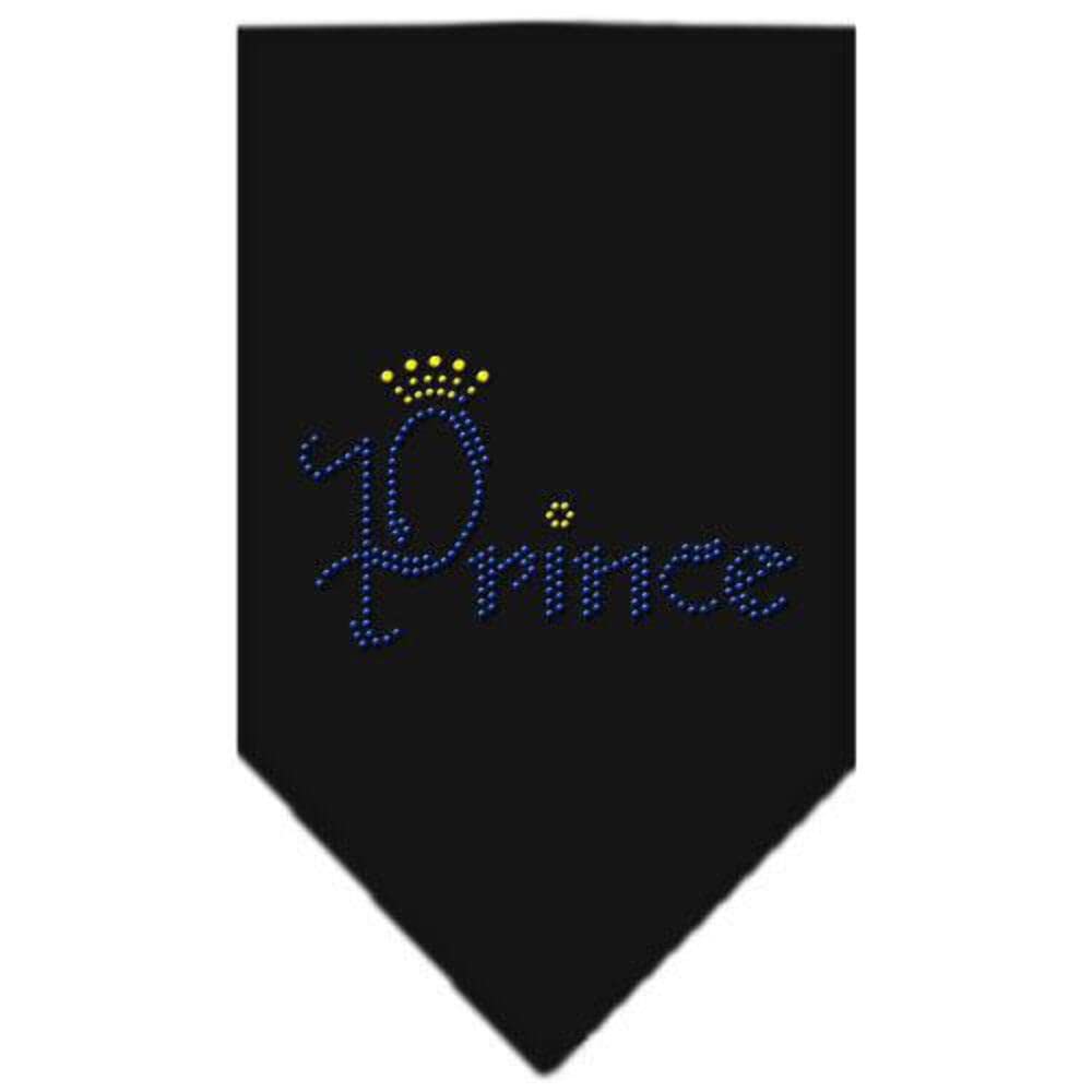 Mirage Pet Products Prince Rhinestone Bandana, Large, White