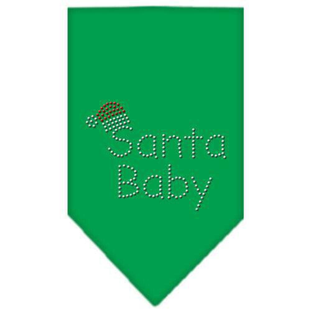Christmas Pet and Dog Bandana Rhinestone, Santa Baby Purple Small