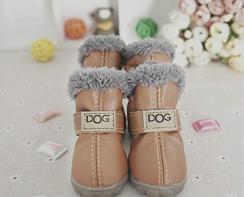 Pihappy Various Size Soft Small Pet Winter Dog Boots Skidproof Soft Snowman Winter Warm Anti-Slip Sole Paw Protectors For Little