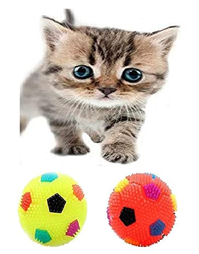 Rvpaws Led Whistle Squeaky Squeaker Sound Ball Puppy Dog Cat Pet Chew Playing Rubber Ball Toy 1Pcs