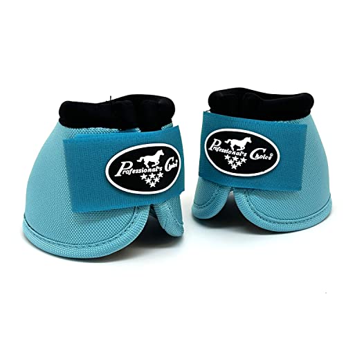 Professionals Choice Equine Ballistic Hoof Overreach Bell Boot, Pair (Medium, Turquoise)