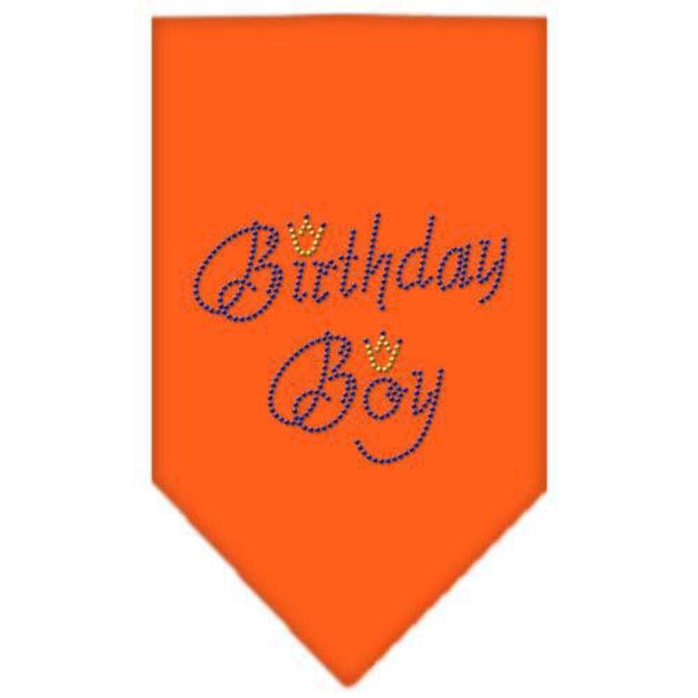 Mirage Pet Products Birthday Boy Rhinestone Bandana, Small, Black